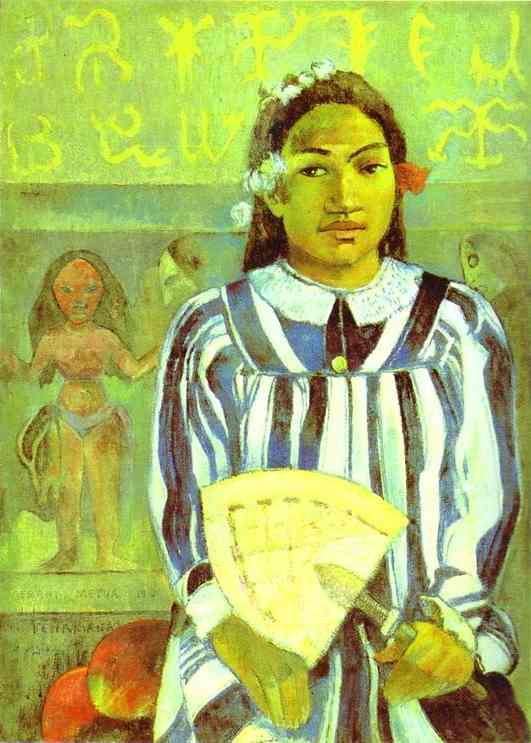 Merahi metua no Tehamana (Ancestors of Tehamana). <br>1893. Oil on canvas. <br>Art Institute of Chicago, Chicago, IL, USA.