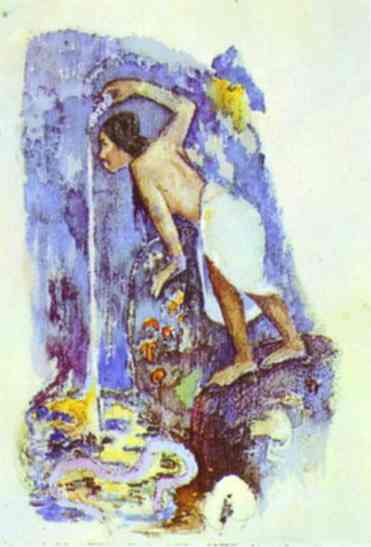 Pape Moe (Mysterious Water). <br>1893. Watercolor. <br>Art Institute of Chicago, Chicago, IL, USA.