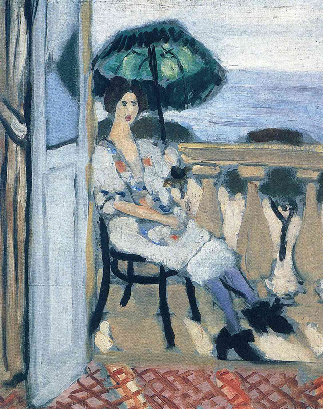 Woman holding umbrella<br><br>