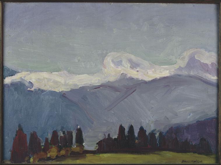 Green needles on the Cross Javernaz<br>1901, 36 x 48 cm<br>ղڣParis, muse Picasso