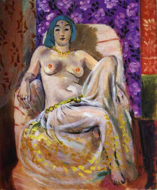 Seated Odalisque<br>1922, 布面油画, 46.5 x 38.3 cm<br>