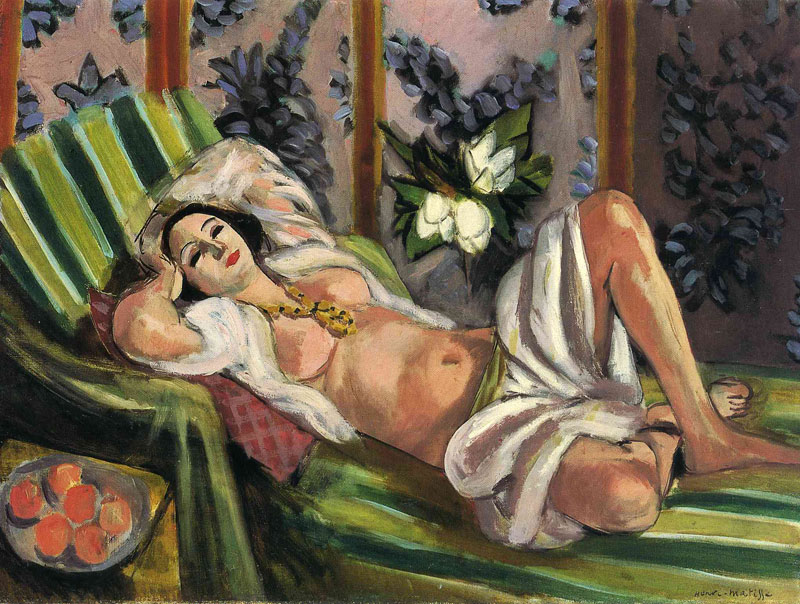 Odalisque<br>1926, 布面油画, 74.5 x 55.5 cm<br>现收藏于：Baltimore Museum of Art, Baltimore, MD, USA