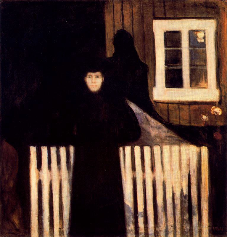 月光- Moonlight, 1893, <br>现收藏于：The Munch Museum
