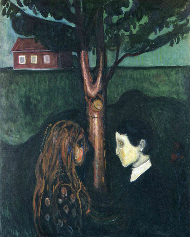 对视- Eye in Eye, 1894. <br>现收藏于：The Munch Museum