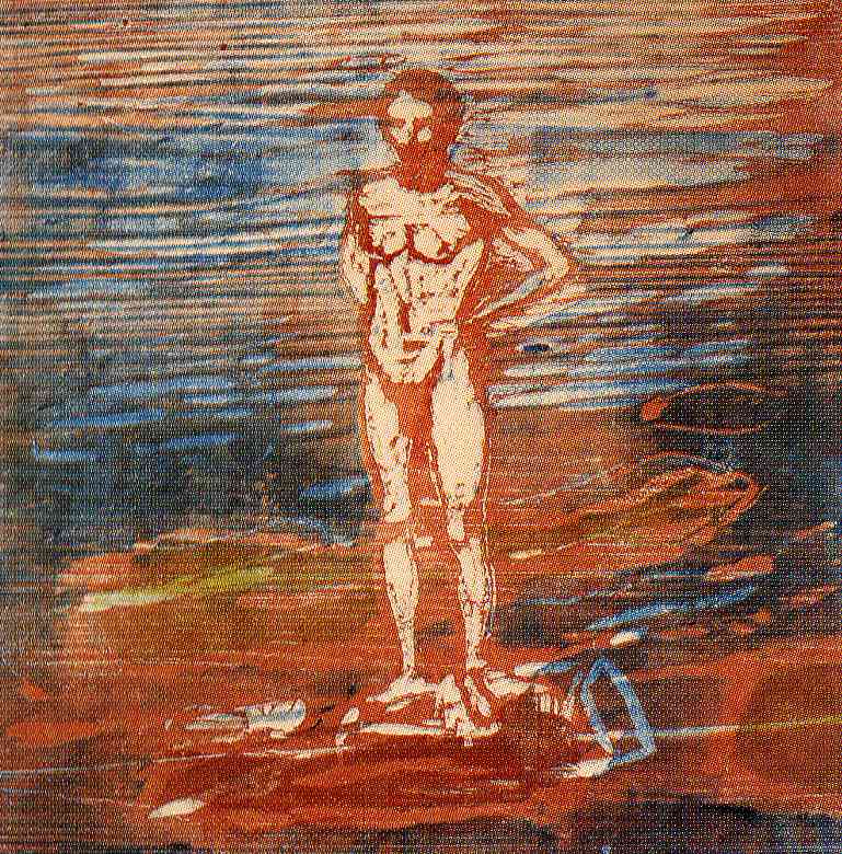 浴男- Man Bathing, 1899, <br>现收藏于：The Munch Museum