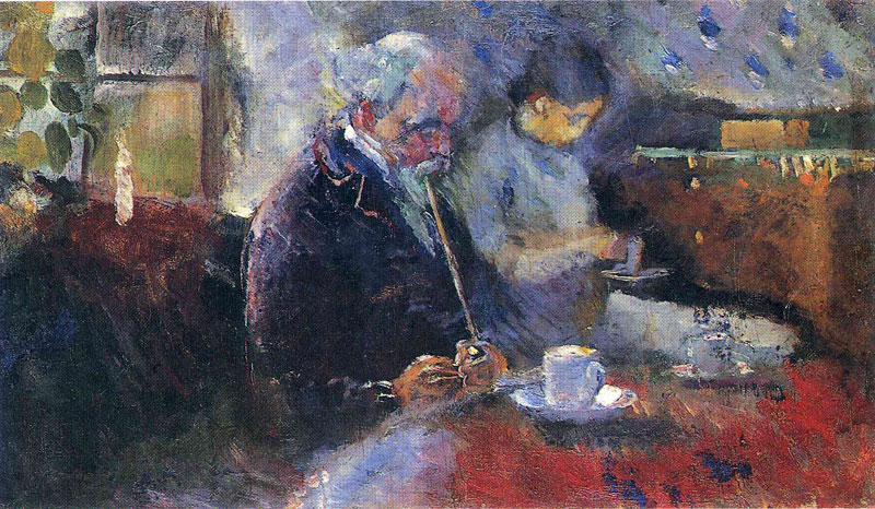 在咖啡桌边- At the Coffee Table, 1881<br>在咖啡桌边- At the Coffee Table