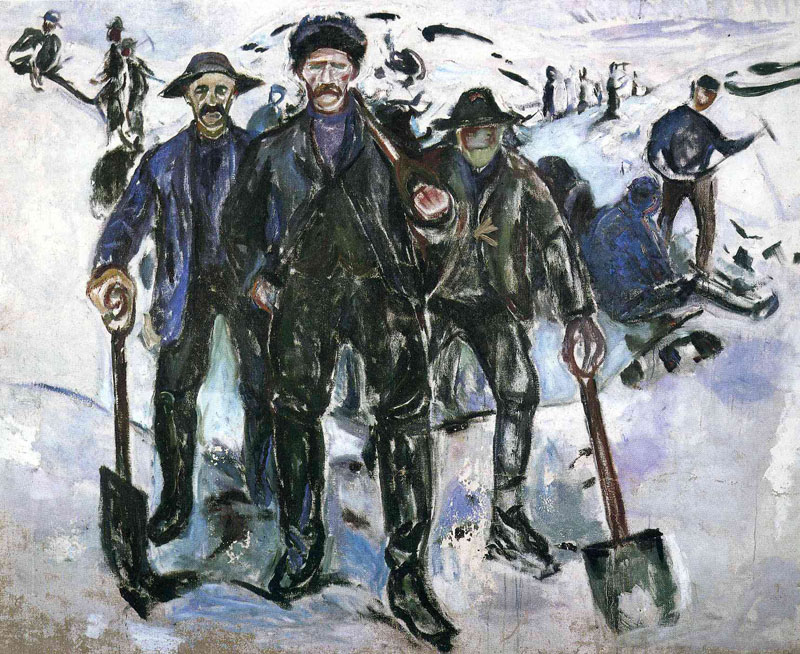 ѩĹ- Workers in the Snow, 1913<br>