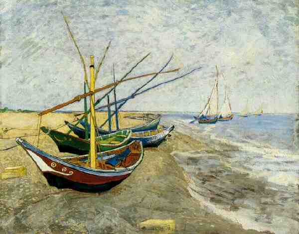 Fishing Boats on the Beach at Saintes-Maries 