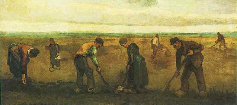 Farmers Planting Potatoes