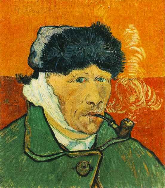 ̶ŶԻ -- Self-Portrait with Bandaged Ear and Pipe