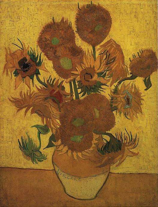 Still Life: Vase with Fifteen Sunflowers 